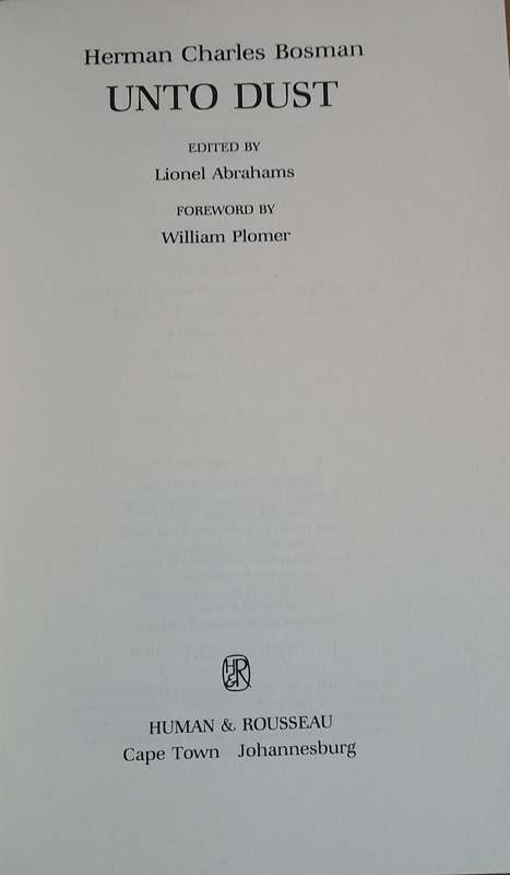 Herman Charles Bosman - set of 8 books