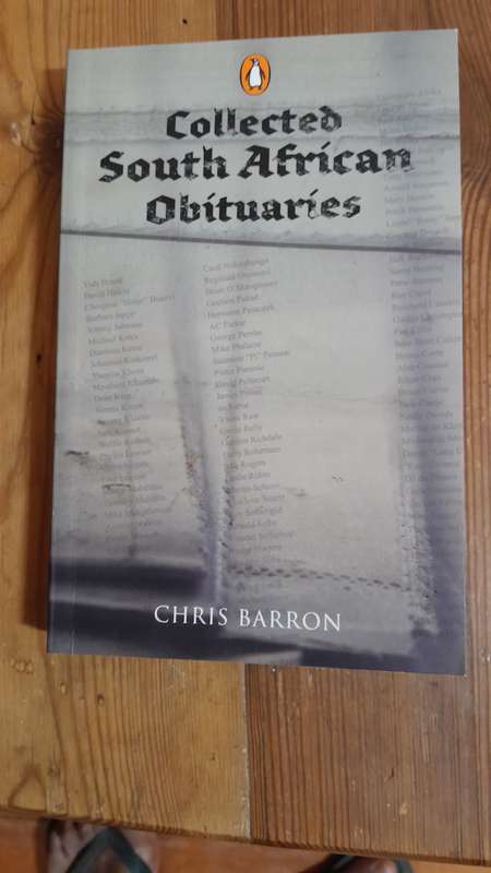 Chris Barron - Collected South African Obituaries
