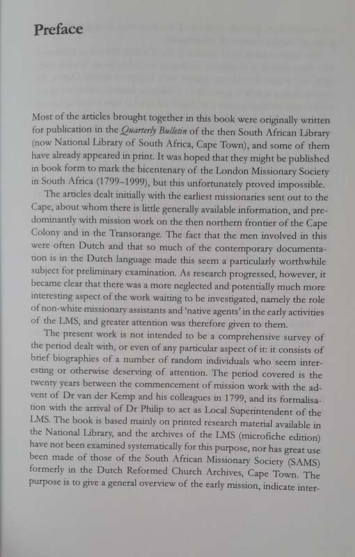 The early mission in South Africa by Karel Schoeman