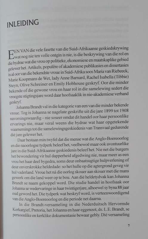 Johanna Brandt en die kritieke jare in die Transvaal 1899 - 1908