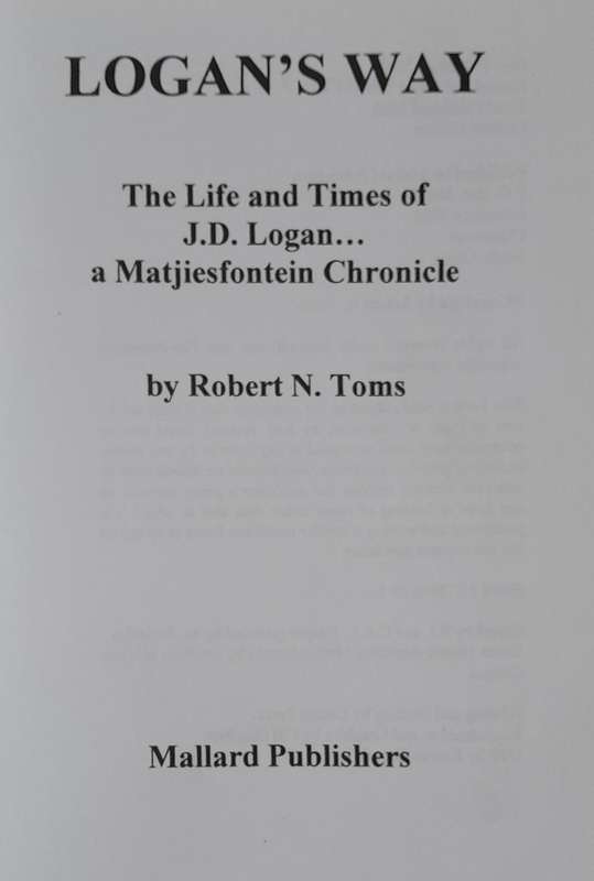 Logan's Way - a Matjiesfontein Chronicle
