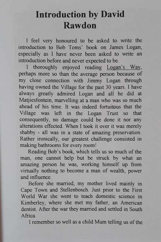 Logan's Way - a Matjiesfontein Chronicle