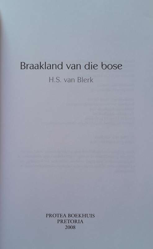 H. S. Van Blerk - Braakland van die bose
