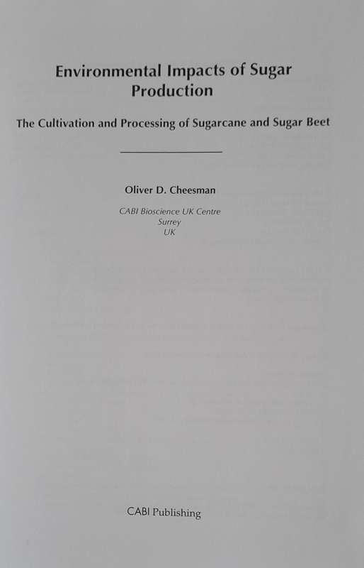 Environmental Impacts of Sugar Production