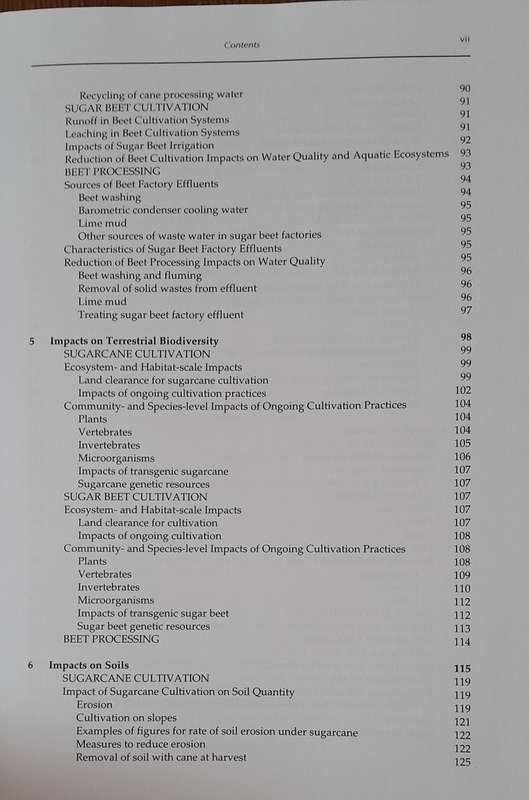 Environmental Impacts of Sugar Production