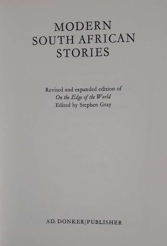 Modern South African Stories