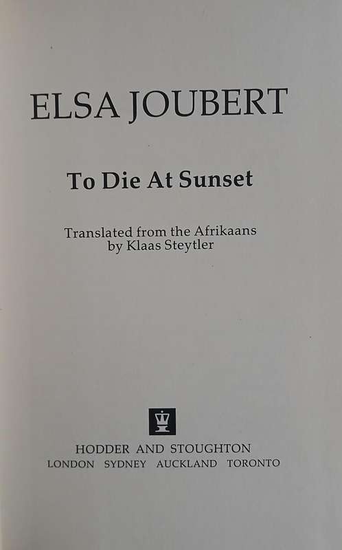 Elsa Joubert - set of 5 books