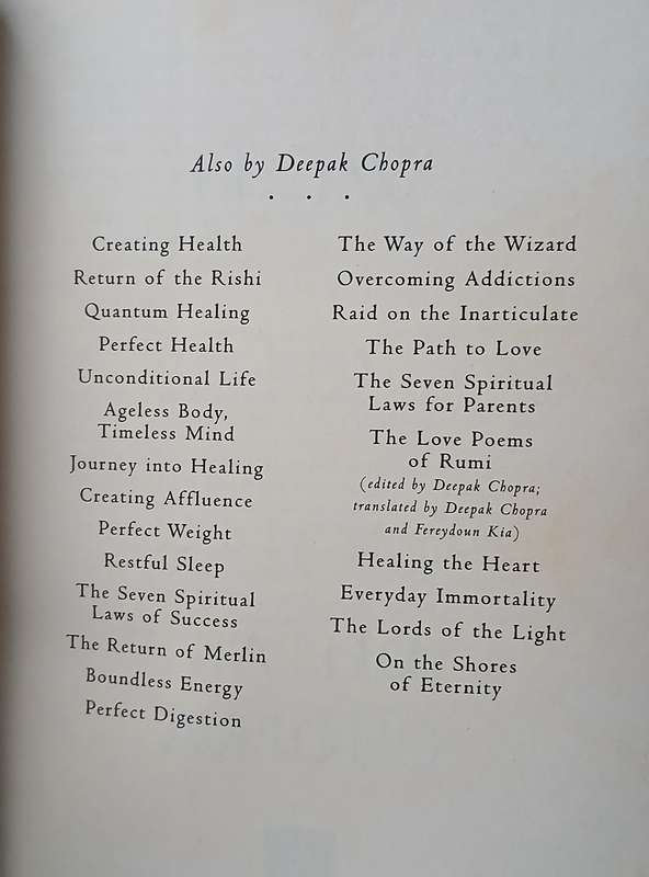 Deepak Chopra - set of 4 books