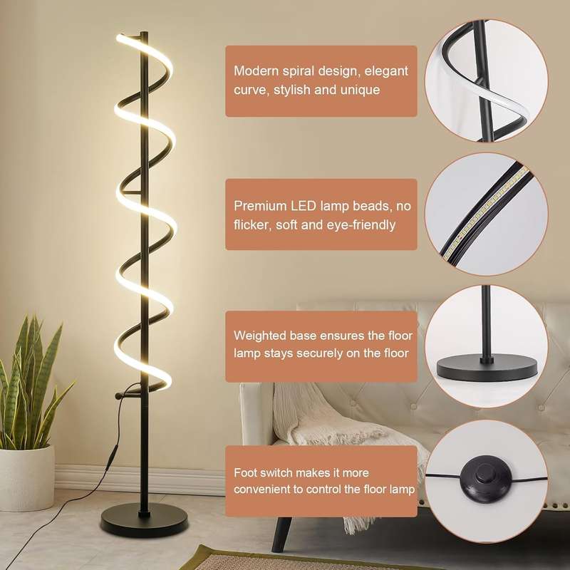 Floor Lamp for Living Room with Remote