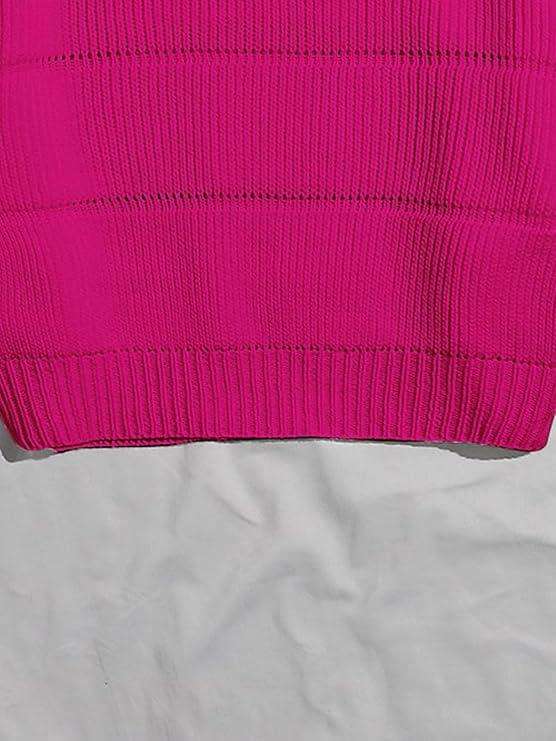 Women's Solid Rib Knit Drop Shoulder Long Sleeve Crop Pullover Sweater Top