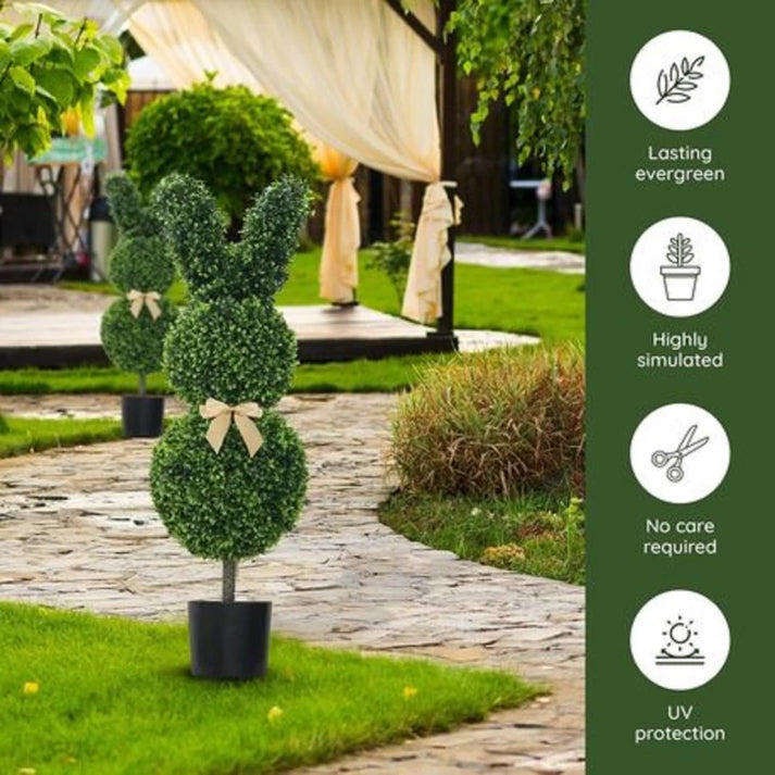 Topiary Artificial Plant with Pot  (72 cm, Green)