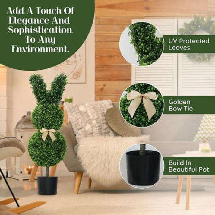 Topiary Artificial Plant with Pot  (72 cm, Green)