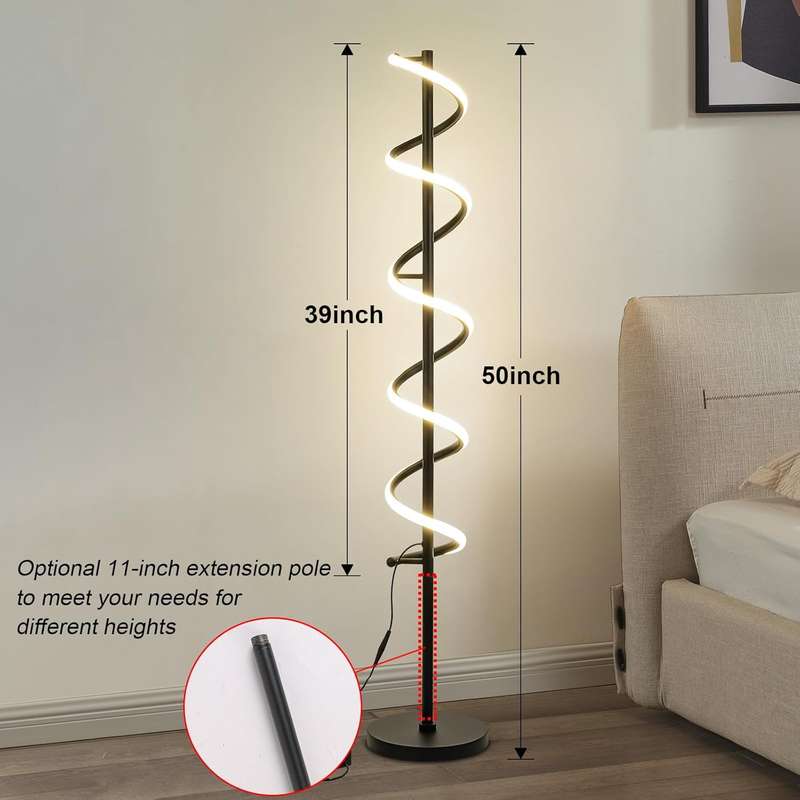Floor Lamp for Living Room with Remote