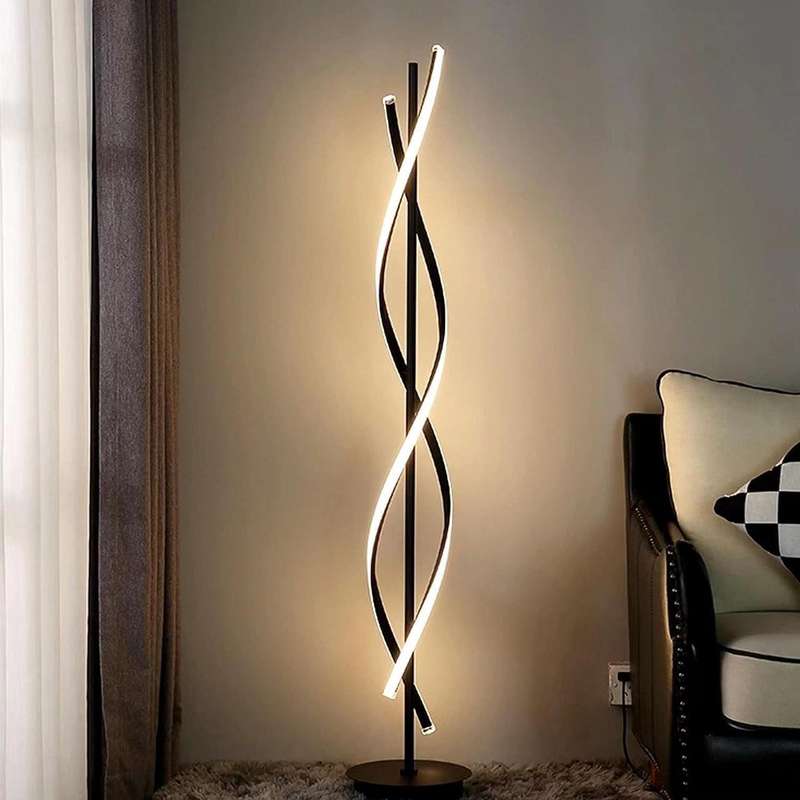 Modern Spiral Floor LED Lamp for Living room