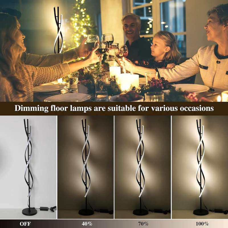 Modern Spiral Floor LED Lamp for Living room