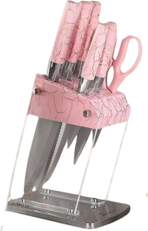F35-3-2 Mixed Color Knife Set Steel Knife Kitchen Tool Set  (Pack of 7)