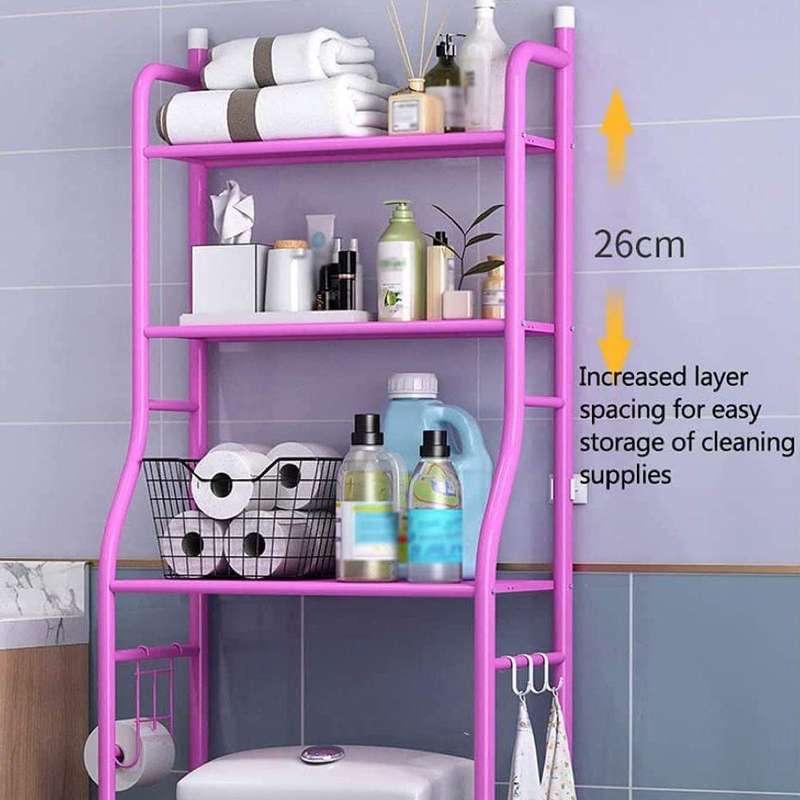3-Tier Adjustable Standing Storage Toilet Rack