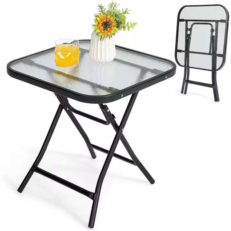 Tempered Glass Folding Table