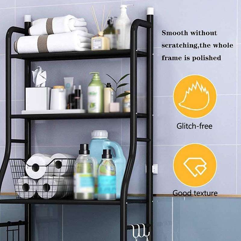 3-Tier Adjustable Standing Storage Toilet Rack