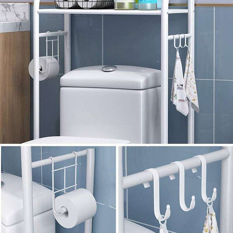 3-Tier Adjustable Standing Storage Toilet Rack