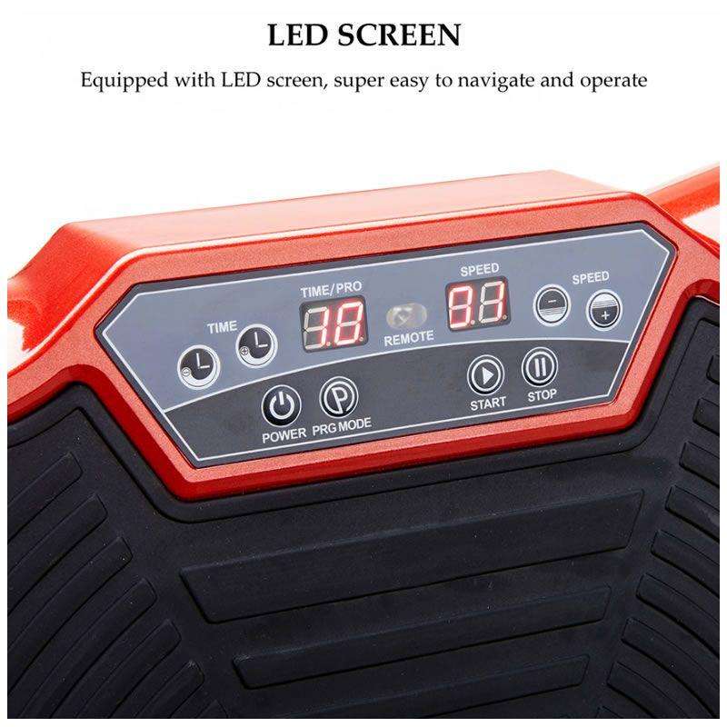 Full Body Vibration Plate Machine - Enhanced Fitness & Muscle Toning - Red