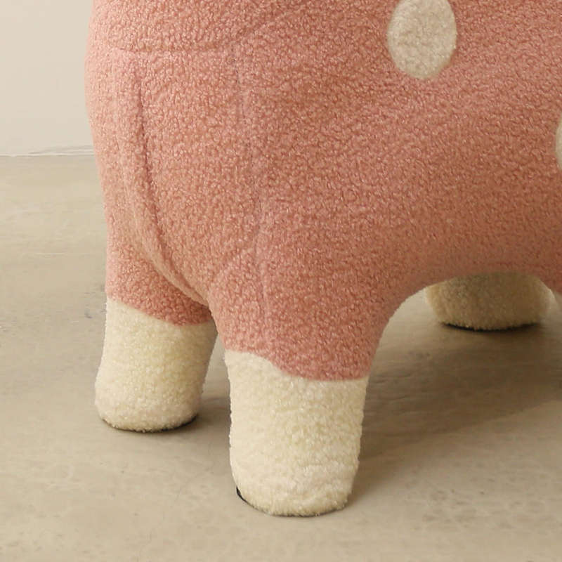 Pink Animal Shaped Decor Children Stool