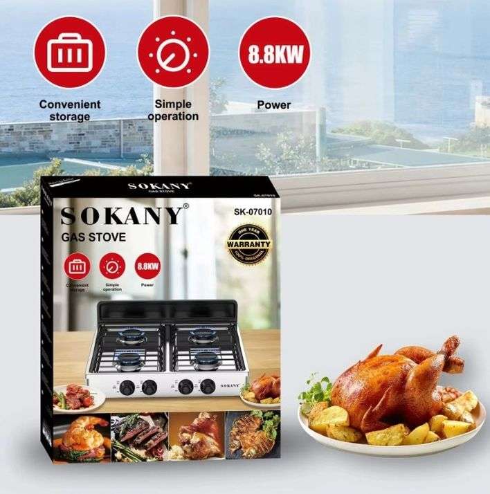 Quad flame  4-burner gas stove