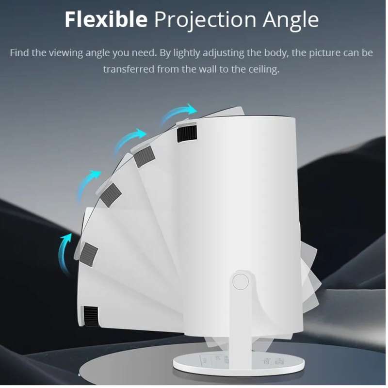 Smart WIFI/Bluetooth LED Projector with Exceptional Display & 180 Rotation