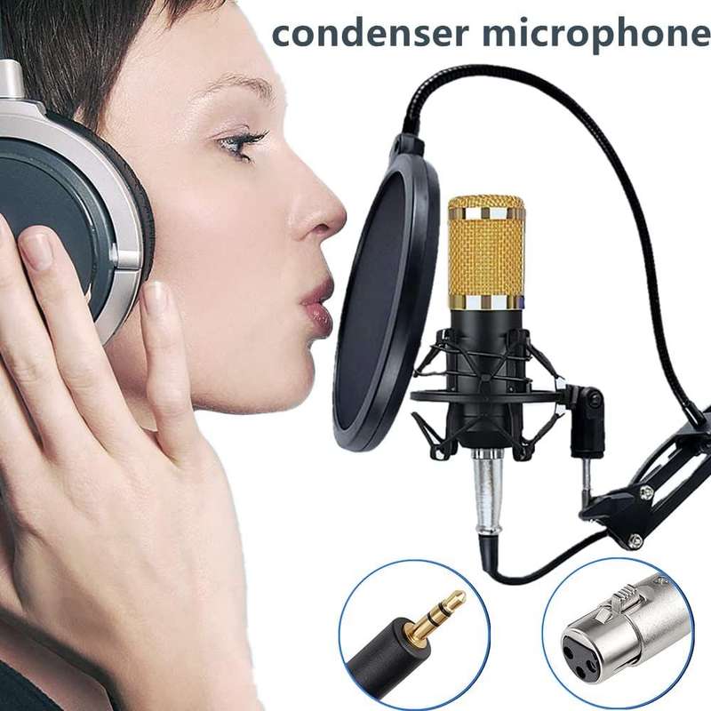 Podcast Equipment Bundle, Mic Kit with V8 Live Sound Card