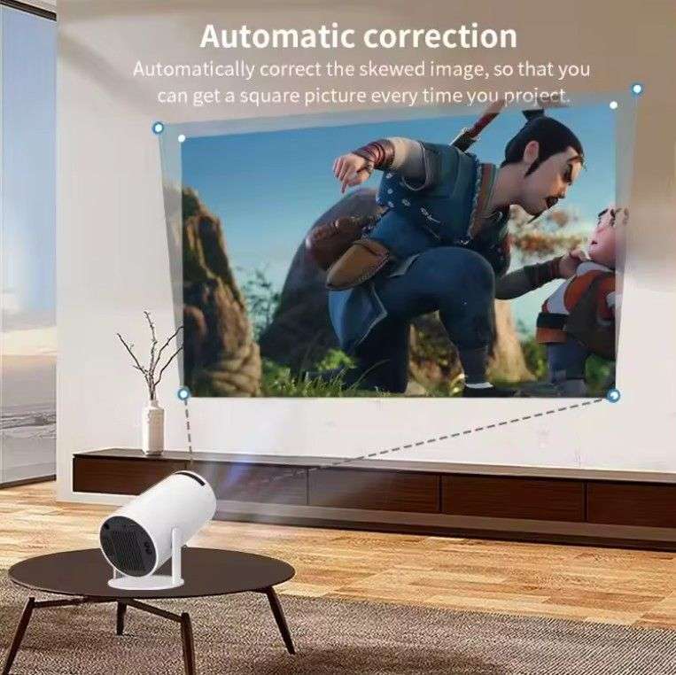 Mini Portable Ultra HD Projector With Dual WiFi And 4K Support - White (open box)