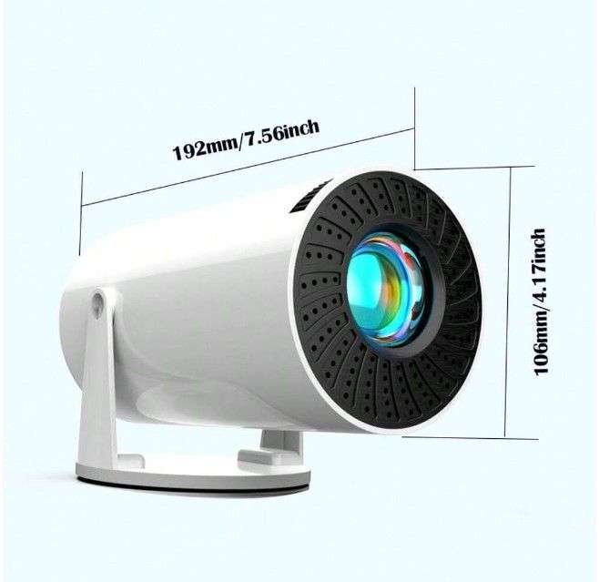 Mini Portable Ultra HD Projector With Dual WiFi And 4K Support - White (open box)