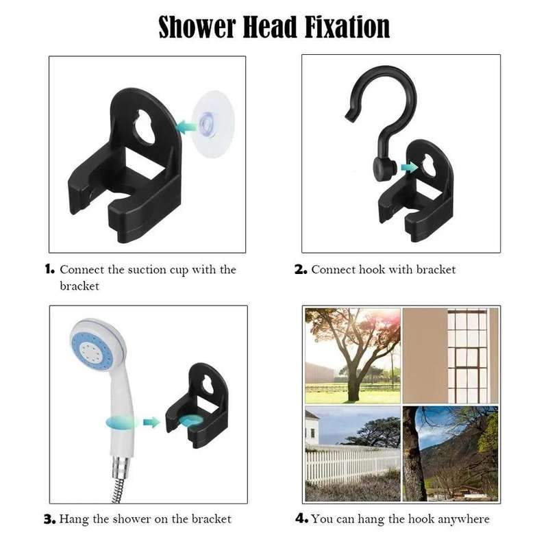 USB Rechargeable Shower Portable Camping Shower Head Bathing 3.7V Pump