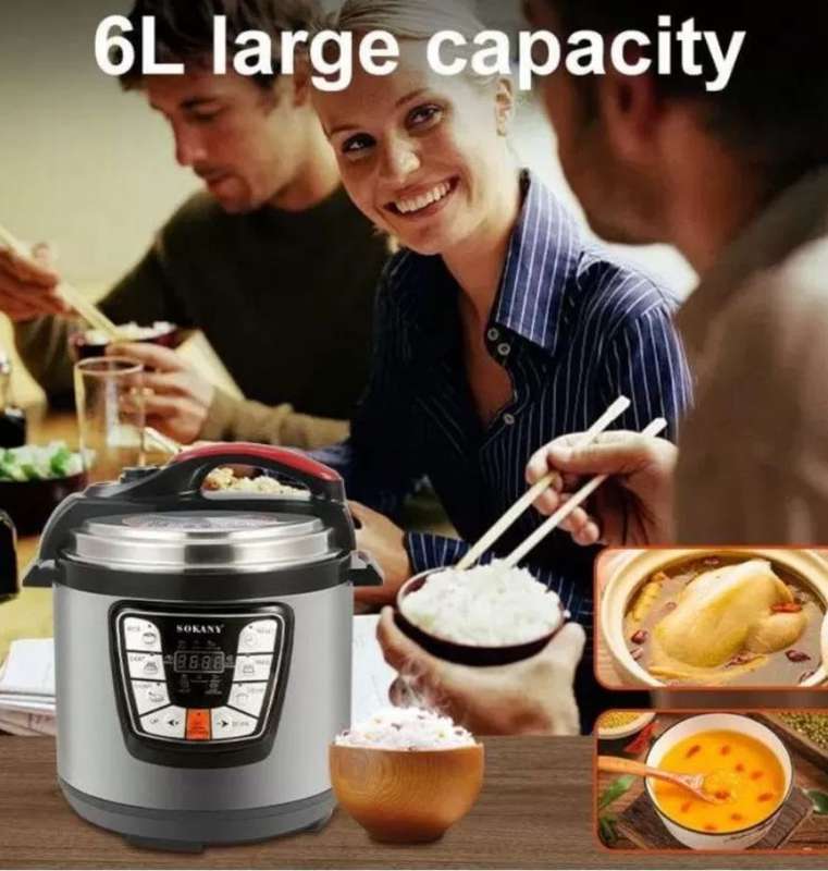 Sokany - Electric 6L Multi Functional Pressure Cooker