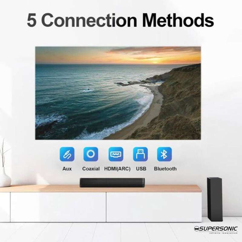 Supersonic 2.1 Bluetooth and Soundbar with Wired Subwoofer