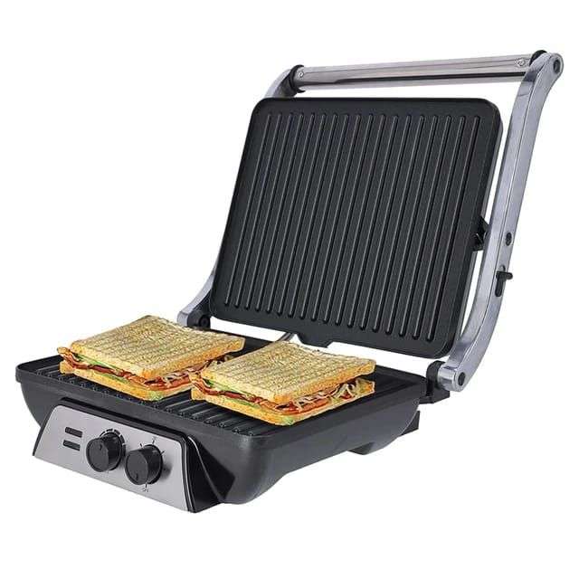 Non Stick - Electric Meat Griller/Sandwich Maker/Dual Grill Toaster/Breakfast Maker