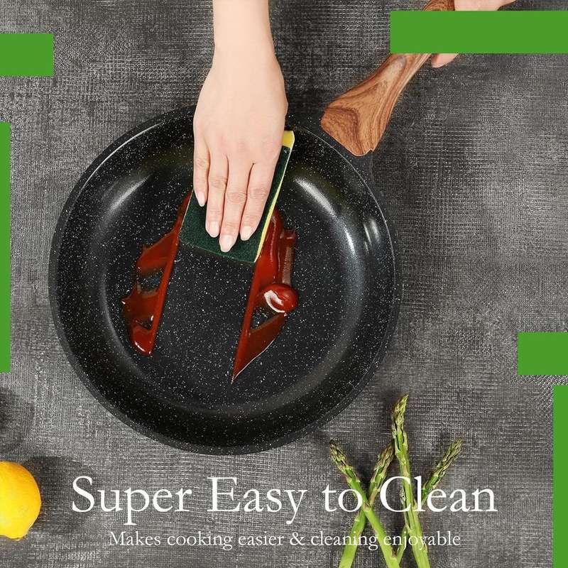 Nonstick Marble Die-Casting Cookware Set - 11 Piece Set