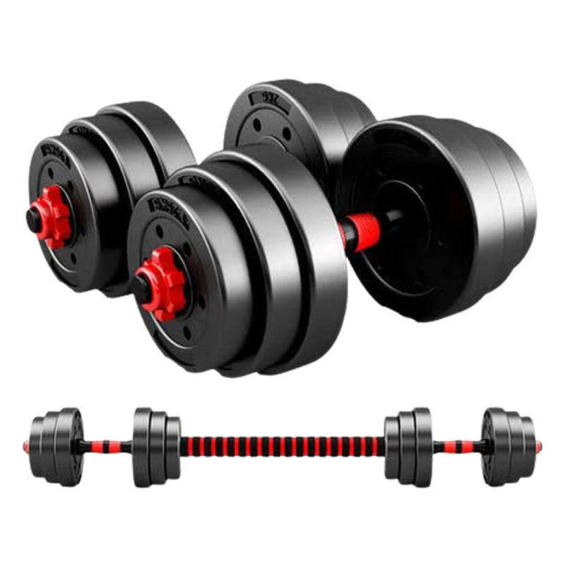 Adjustable Rubber Barbell and Dumbbell Weight Set - 30kg