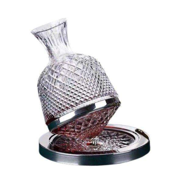 Rotating Crystal Wine Decanter