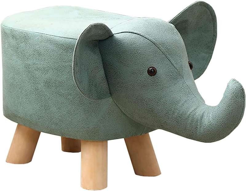 Elephant Bench Animal Footstool, Cute Animal Shaped Pouffe