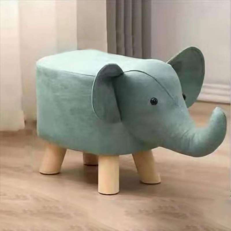 Elephant Bench Animal Footstool, Cute Animal Shaped Pouffe