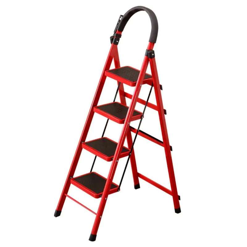 Portable 4 Step Folding Step Steel Ladder
