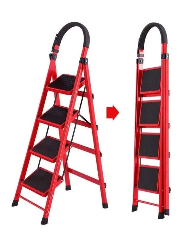 Portable 4 Step Folding Step Steel Ladder