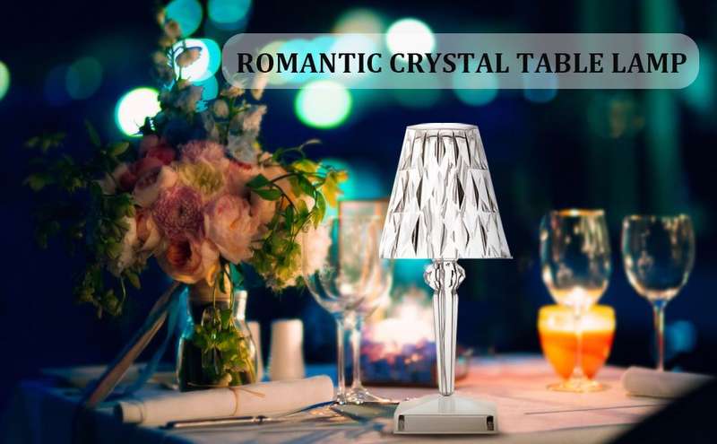 Crystal Table Lamp ,Touch color changing light
