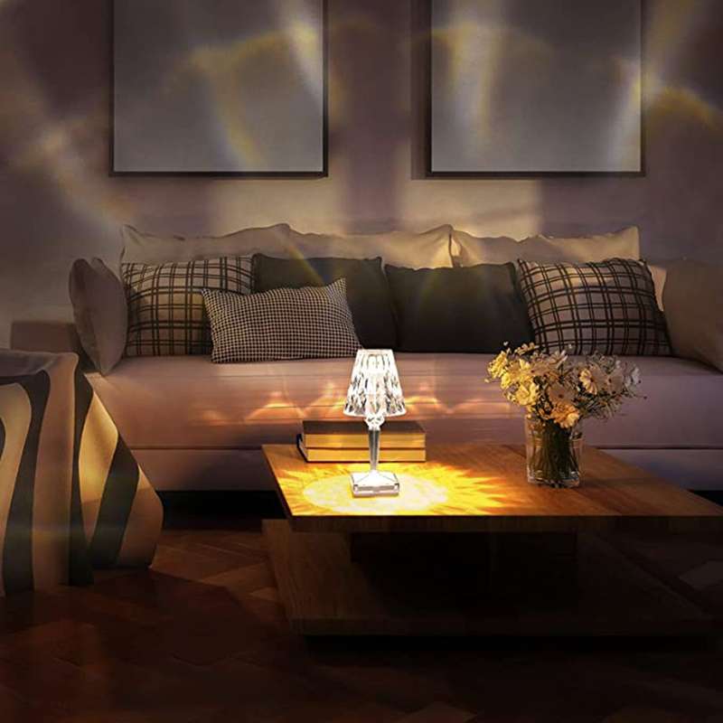 Crystal Table Lamp ,Touch color changing light