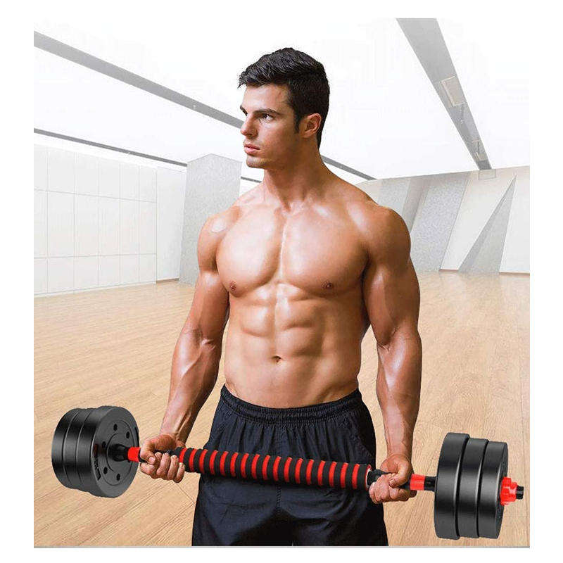 Adjustable Rubber Barbell and Dumbbell Weight Set - 30kg