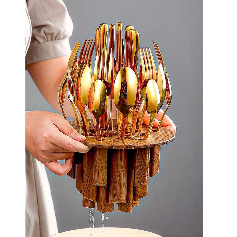 Cutlery Set with Egg Shaped Holder -24pcs