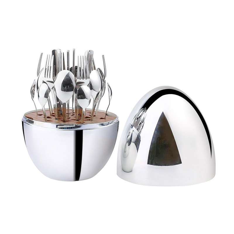 Cutlery Set with Egg Shaped Holder -24pcs