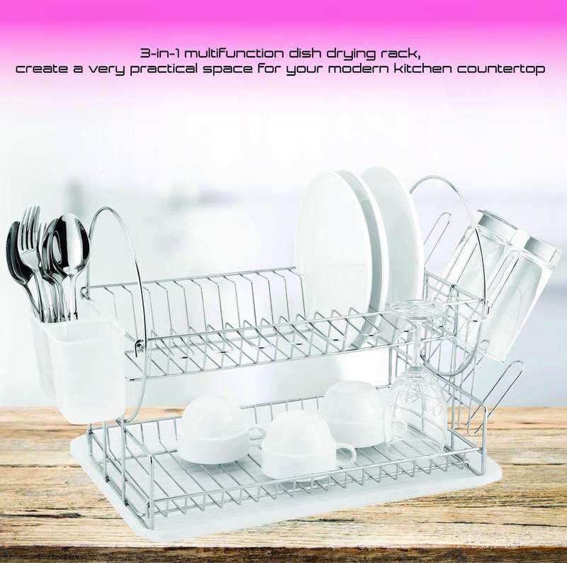 Chrome Plated Dish Drainer 2 Tier