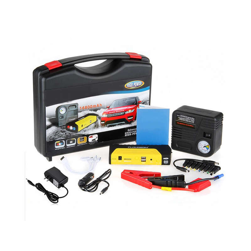 Air Compressor Pump And Multipurpose Jump Starter Car Kit