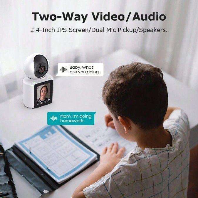 Video Calling Smart Camera With Motion Tracking & Alarm - White